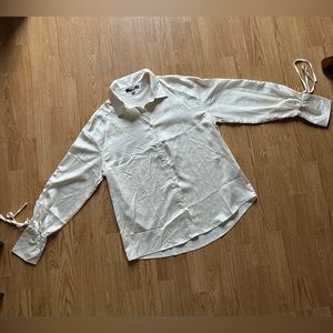 Missguided womens pink champagne silk button up blouse